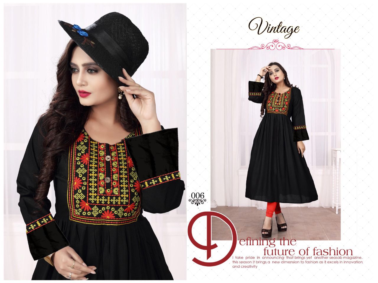 Aagya Vintage 6 Ethnic Wear Rayon Latest Anarkali Kurti Collection